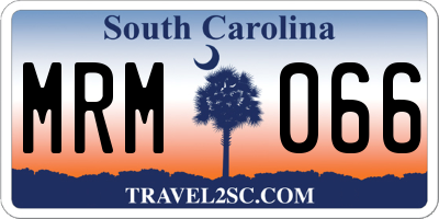 SC license plate MRM066