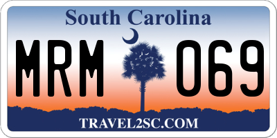 SC license plate MRM069