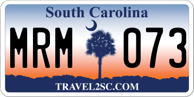 SC license plate MRM073