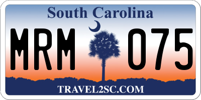 SC license plate MRM075