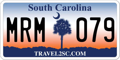 SC license plate MRM079