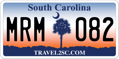 SC license plate MRM082
