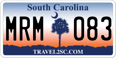 SC license plate MRM083