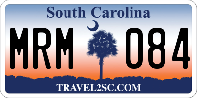SC license plate MRM084