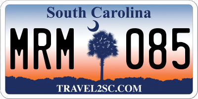 SC license plate MRM085