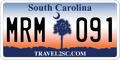 SC license plate MRM091