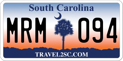SC license plate MRM094