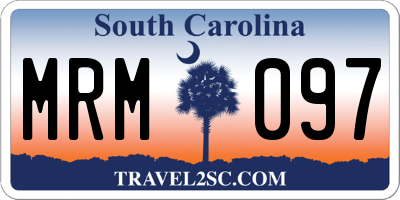 SC license plate MRM097