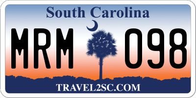 SC license plate MRM098