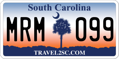 SC license plate MRM099