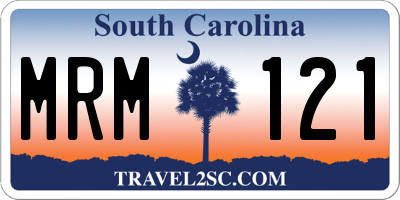 SC license plate MRM121