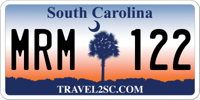 SC license plate MRM122