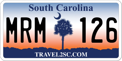 SC license plate MRM126