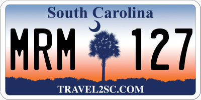 SC license plate MRM127