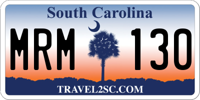 SC license plate MRM130