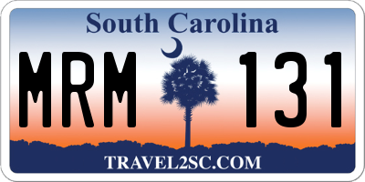 SC license plate MRM131