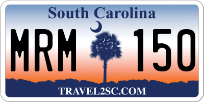 SC license plate MRM150