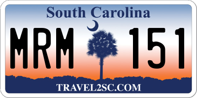 SC license plate MRM151