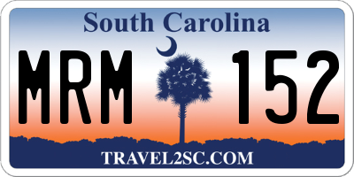 SC license plate MRM152