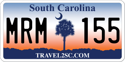 SC license plate MRM155