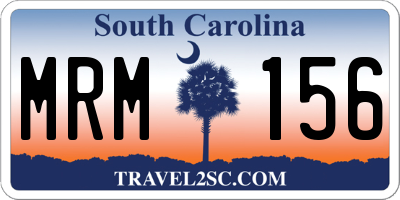 SC license plate MRM156