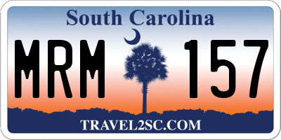 SC license plate MRM157