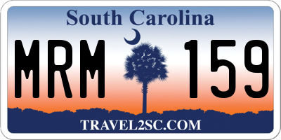 SC license plate MRM159