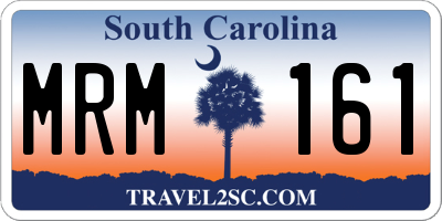 SC license plate MRM161