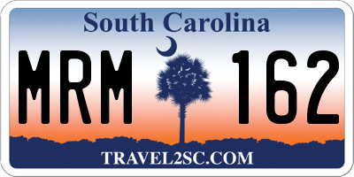 SC license plate MRM162