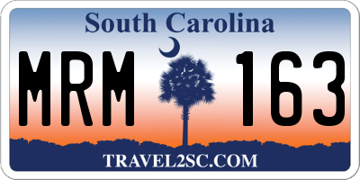 SC license plate MRM163