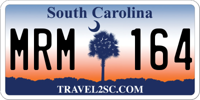 SC license plate MRM164
