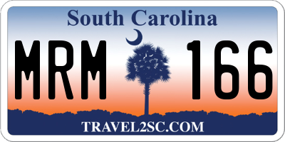 SC license plate MRM166
