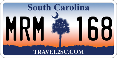SC license plate MRM168