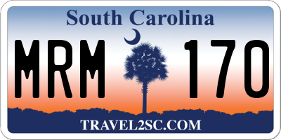 SC license plate MRM170
