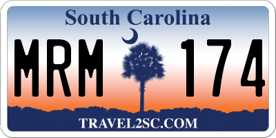 SC license plate MRM174