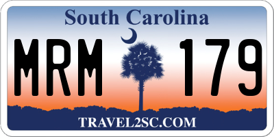 SC license plate MRM179