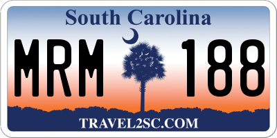 SC license plate MRM188