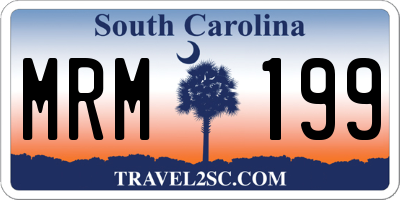 SC license plate MRM199