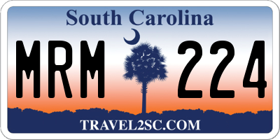SC license plate MRM224