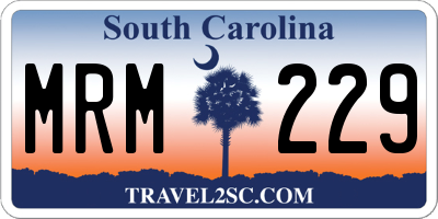 SC license plate MRM229