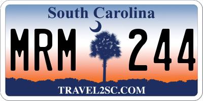 SC license plate MRM244