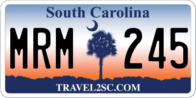SC license plate MRM245