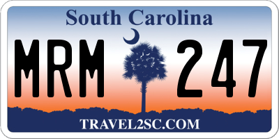 SC license plate MRM247
