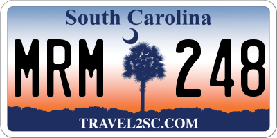 SC license plate MRM248