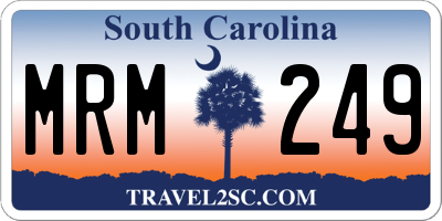 SC license plate MRM249