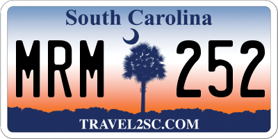 SC license plate MRM252