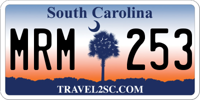 SC license plate MRM253
