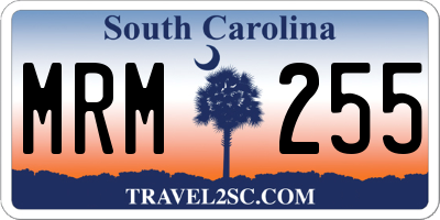 SC license plate MRM255