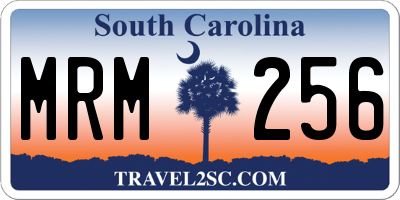 SC license plate MRM256