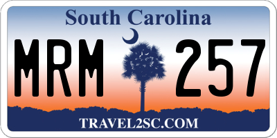 SC license plate MRM257